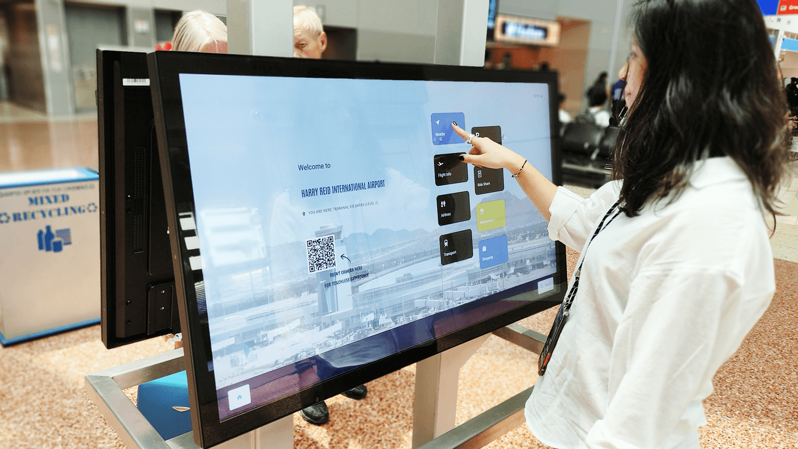 Indoor PCAP Touch Kiosk powered by DISPLAX SKIN FIT