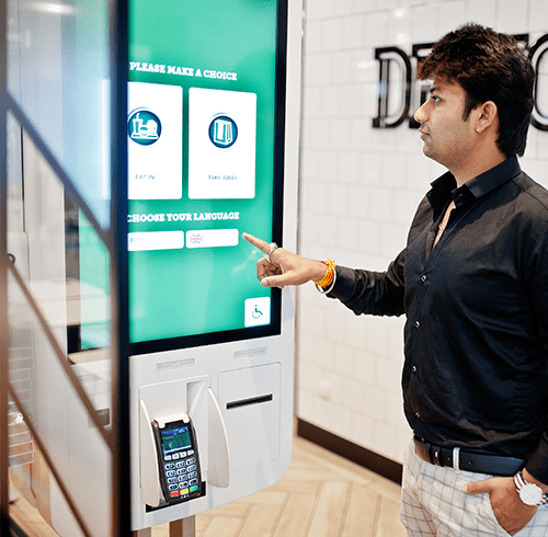 DISPLAX MESH is Perfect for ​​Self-Service Kiosks