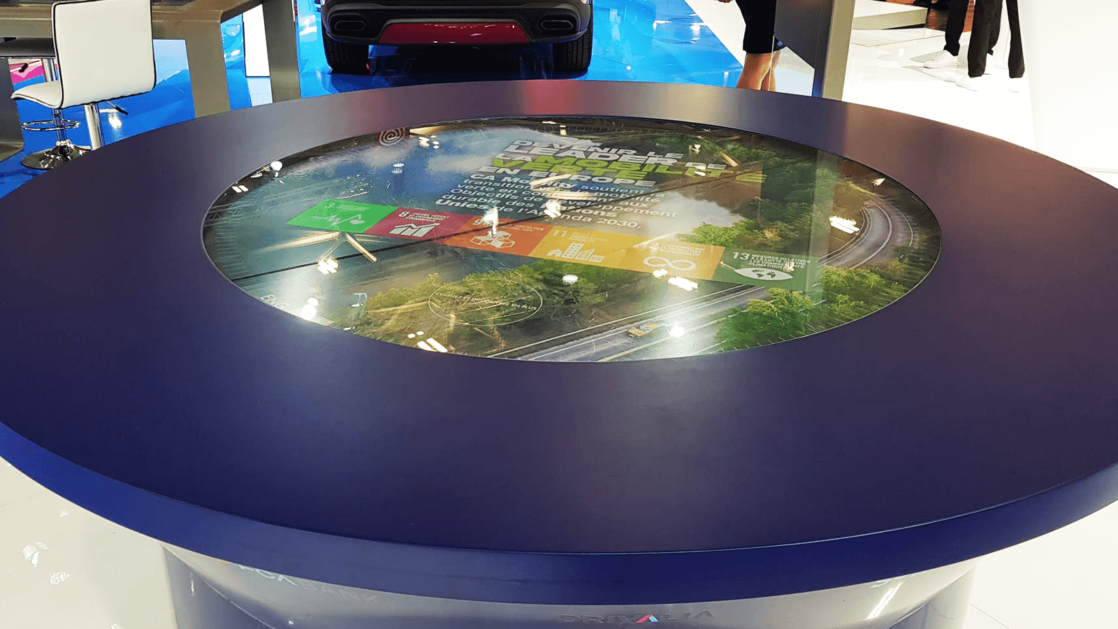 Circular PCAP Touchscreen with projection